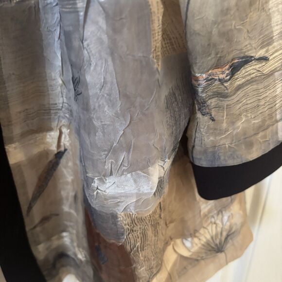 Vintage R&M Richards Women Blouse Cardigan Duo Necklace 18WP Floral Quiet Luxury - Picture 10 of 13